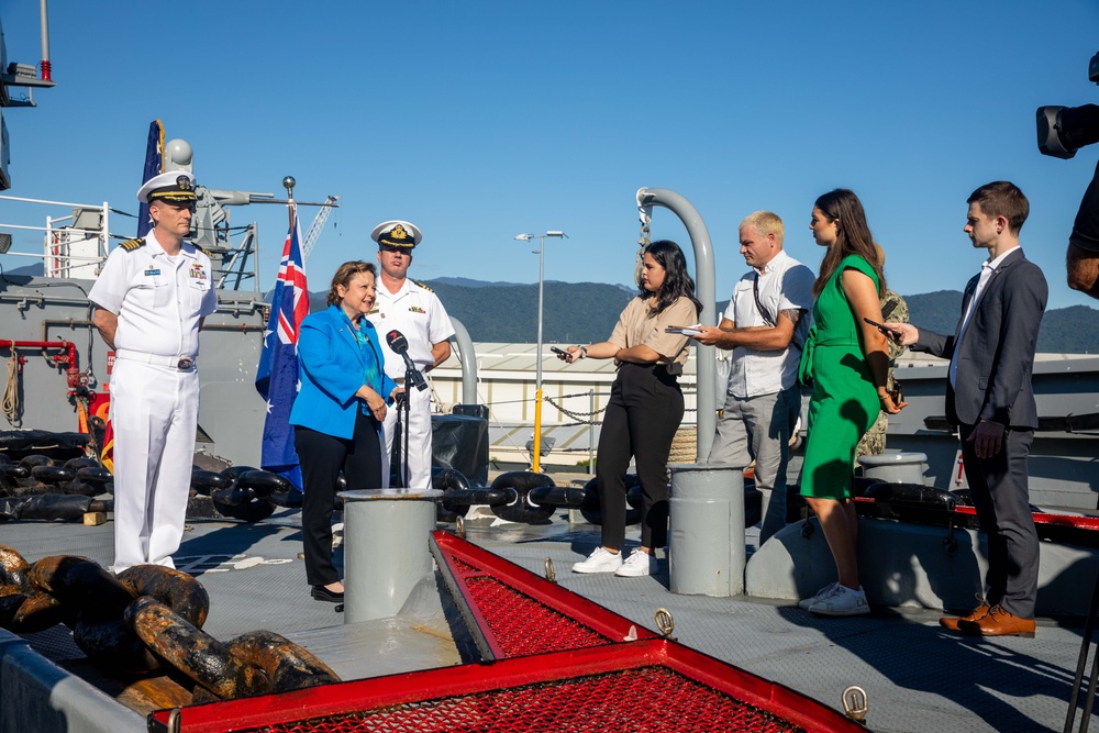 Emory S. Land Hosts Media Availability in Cairns, Queensland, Australia
