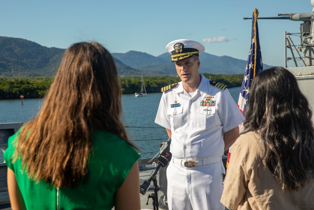 Emory S. Land Hosts Media Availability in Cairns, Queensland, Australia