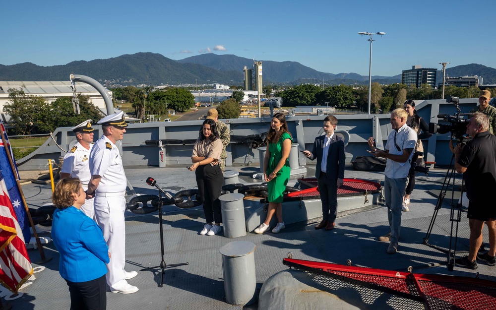 Emory S. Land Hosts Media Availability in Cairns, Queensland, Australia