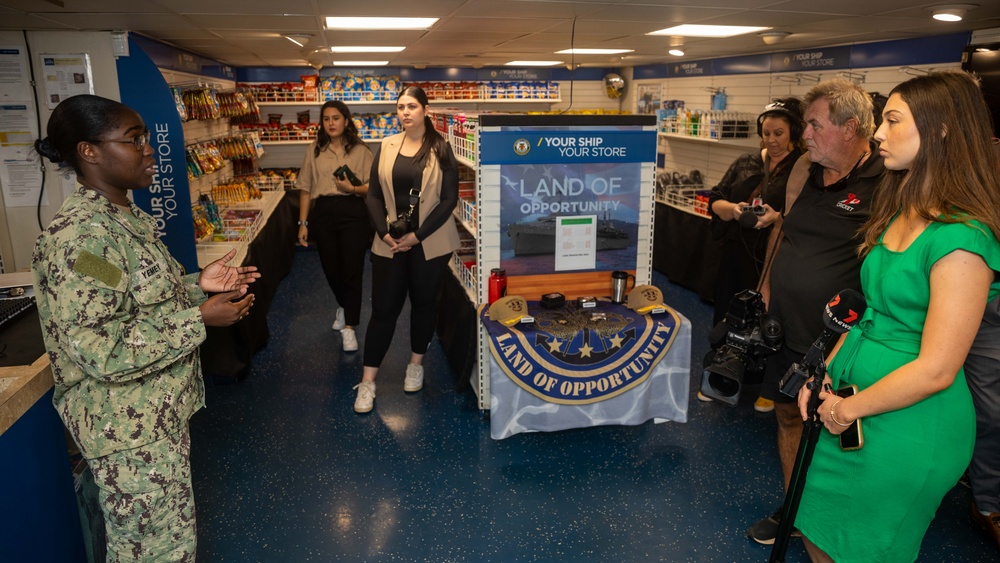 Emory S. Land Hosts Media Availability in Cairns, Queensland, Australia