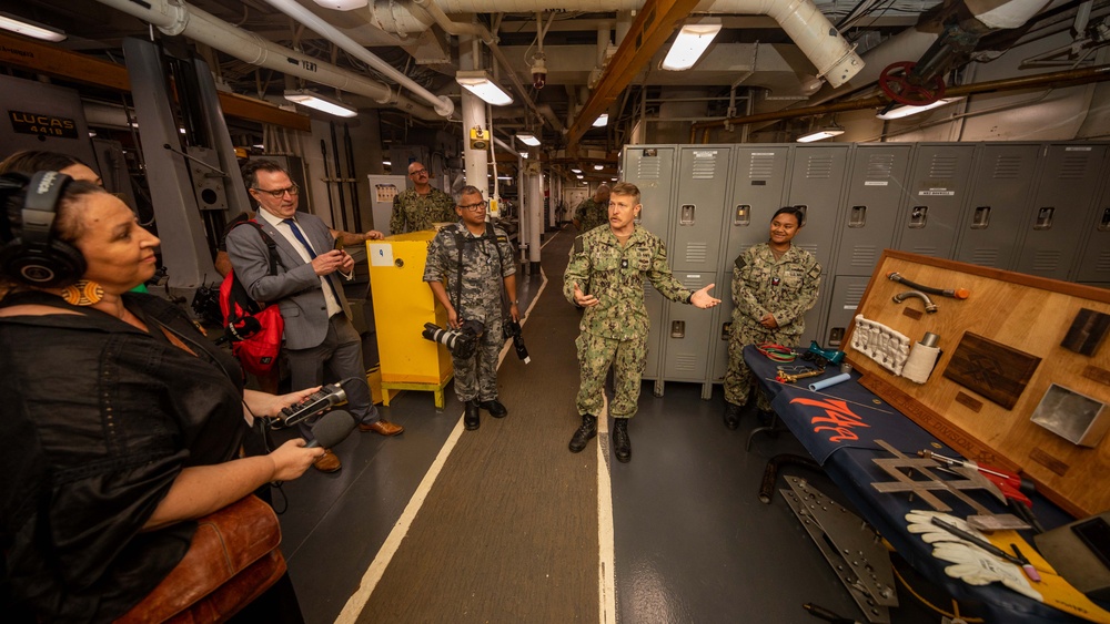 Emory S. Land Hosts Media Availability in Cairns, Queensland, Australia