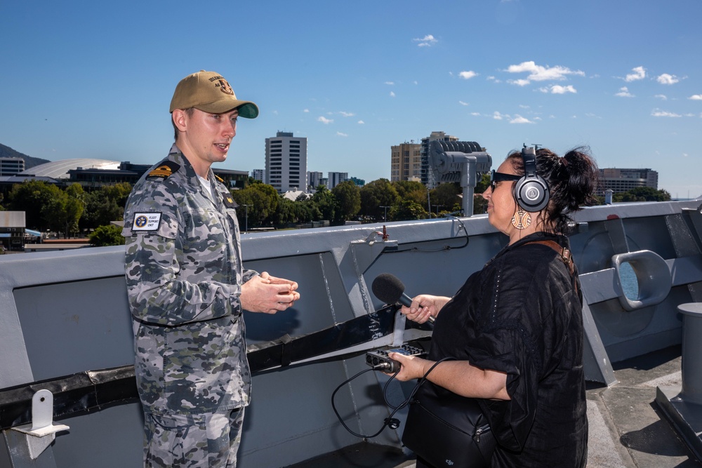 Emory S. Land Hosts Media Availability in Cairns, Queensland, Australia