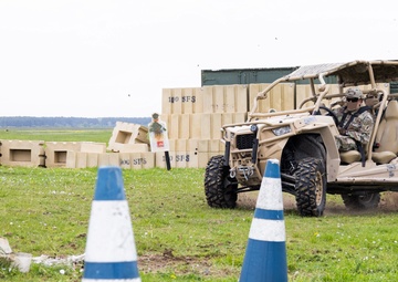 U.S. Army Green Berets perform drivers training during joint multilateral exercise
