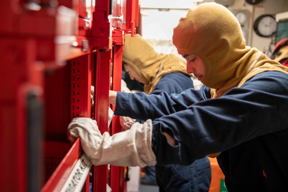 USS Ralph Johnson Conducts General Quarters Drill