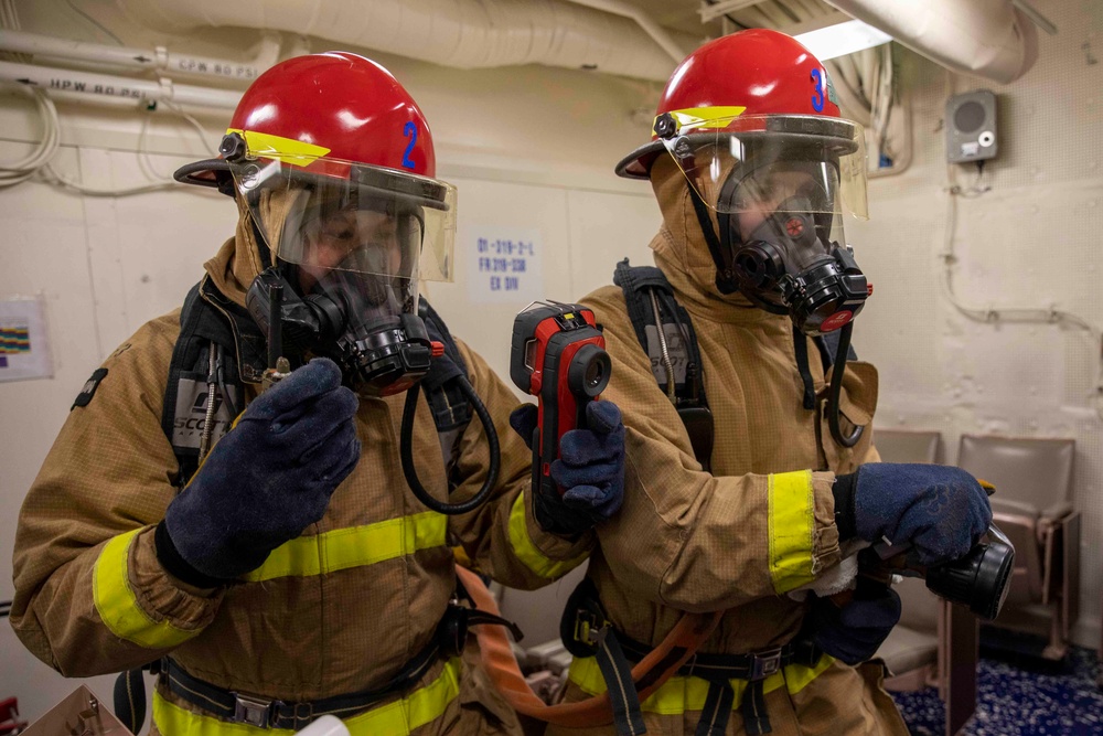 USS Ralph Johnson Conducts General Quarters Drill