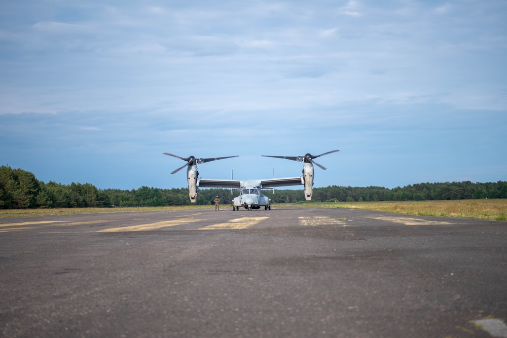 MV-22B Osprey Lands On Polish Airfield During BALTOPS 24