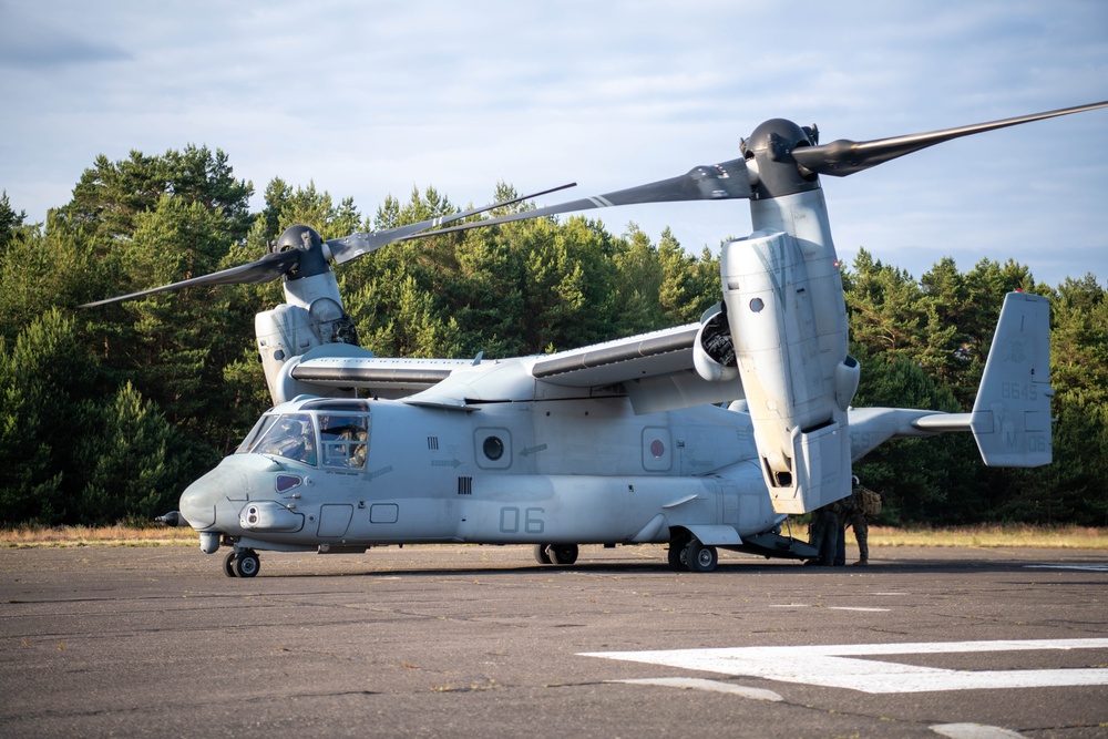 MV-22B Osprey Lands On Polish Airfield During BALTOPS 24
