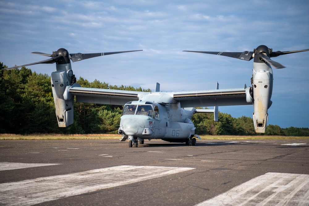 MV-22B Osprey Lands On Polish Airfield During BALTOPS 24