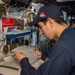 USS Ronald Reagan (CVN 76) Sailors stand watch  in the pilot house
