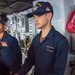 USS Ronald Reagan (CVN 76) Sailors stand watch  in the pilot house