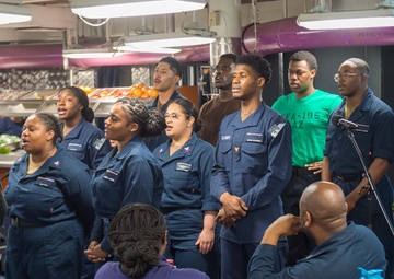 USS Ronald Reagan (CVN 76) Sailors celebrate Juneteenth