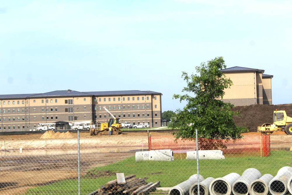 June 2024 contractor work on fourth barracks project at Fort McCoy