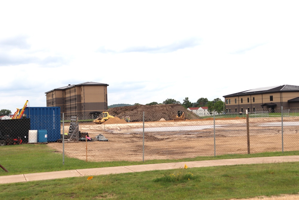 June 2024 contractor work on fourth barracks project at Fort McCoy