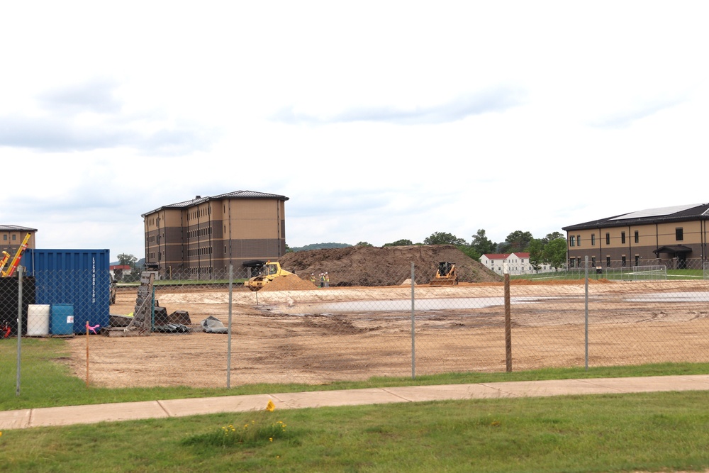 June 2024 contractor work on fourth barracks project at Fort McCoy