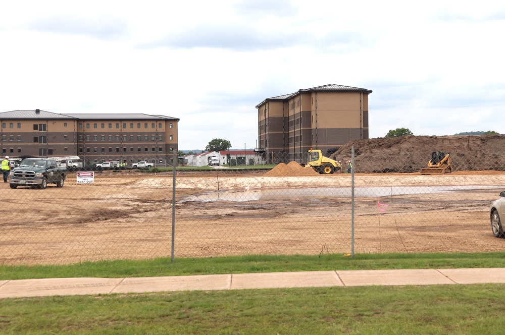 June 2024 contractor work on fourth barracks project at Fort McCoy