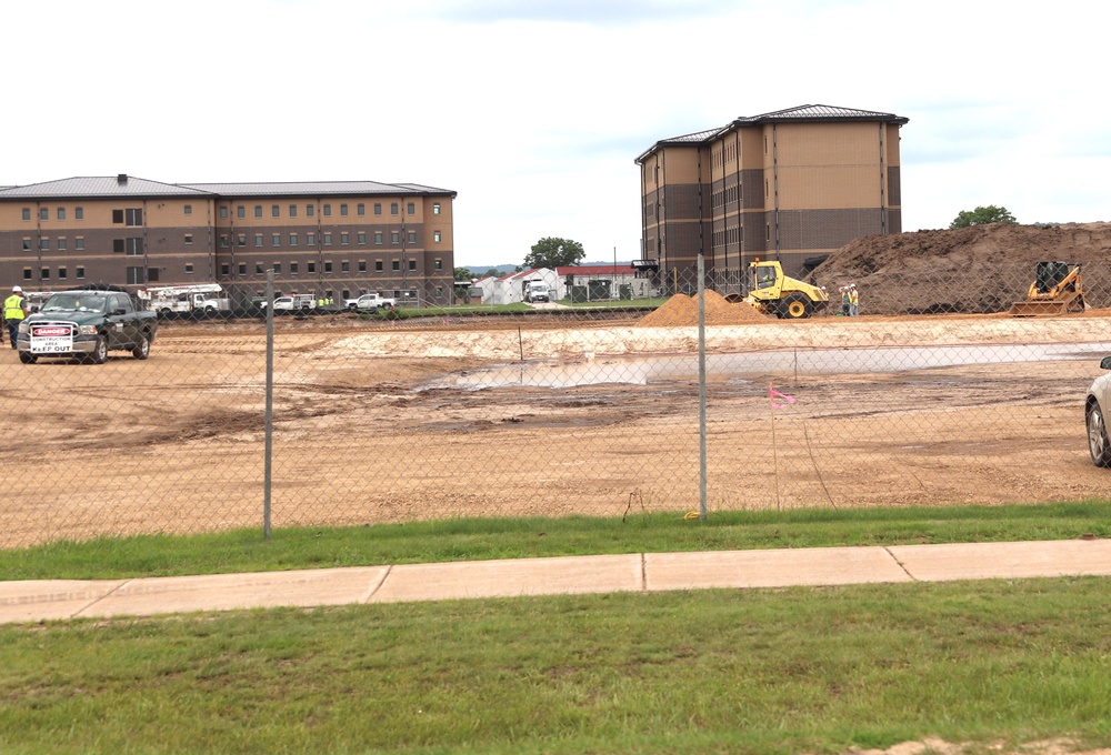 June 2024 contractor work on fourth barracks project at Fort McCoy