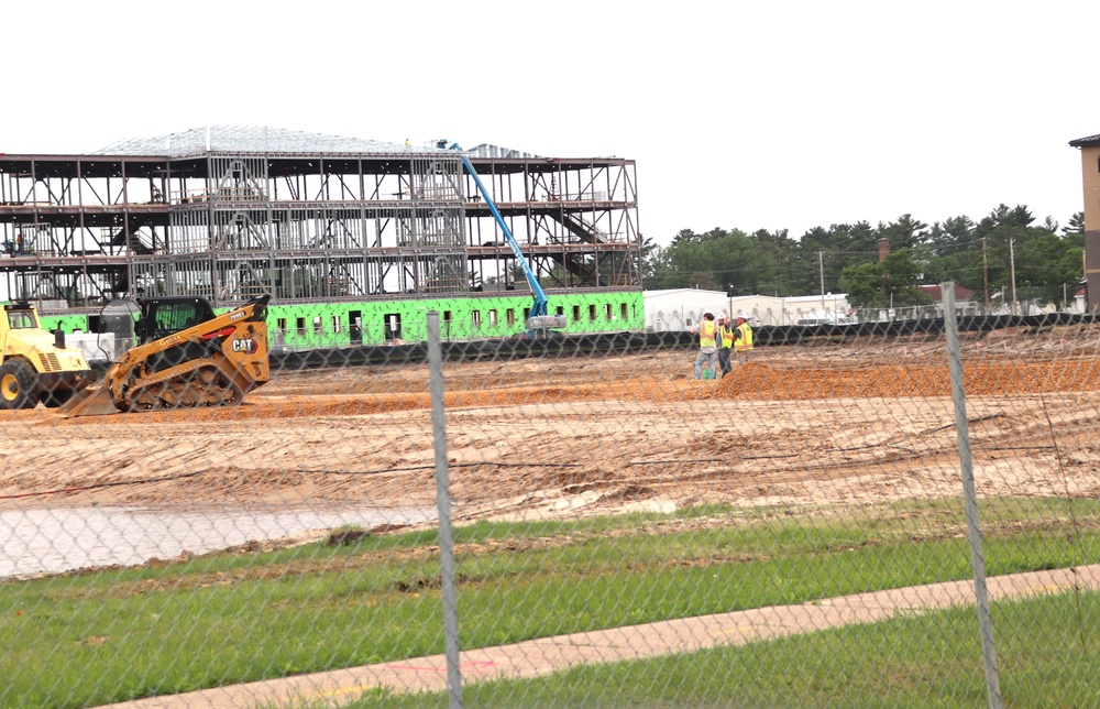 June 2024 contractor work on fourth barracks project at Fort McCoy