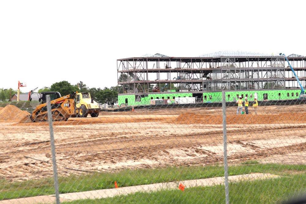 June 2024 contractor work on fourth barracks project at Fort McCoy