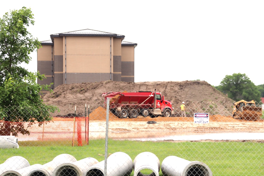 June 2024 contractor work on fourth barracks project at Fort McCoy