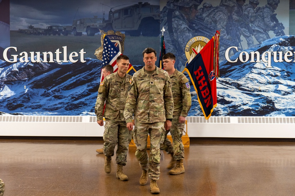 Mountain Reception Company Change of Command