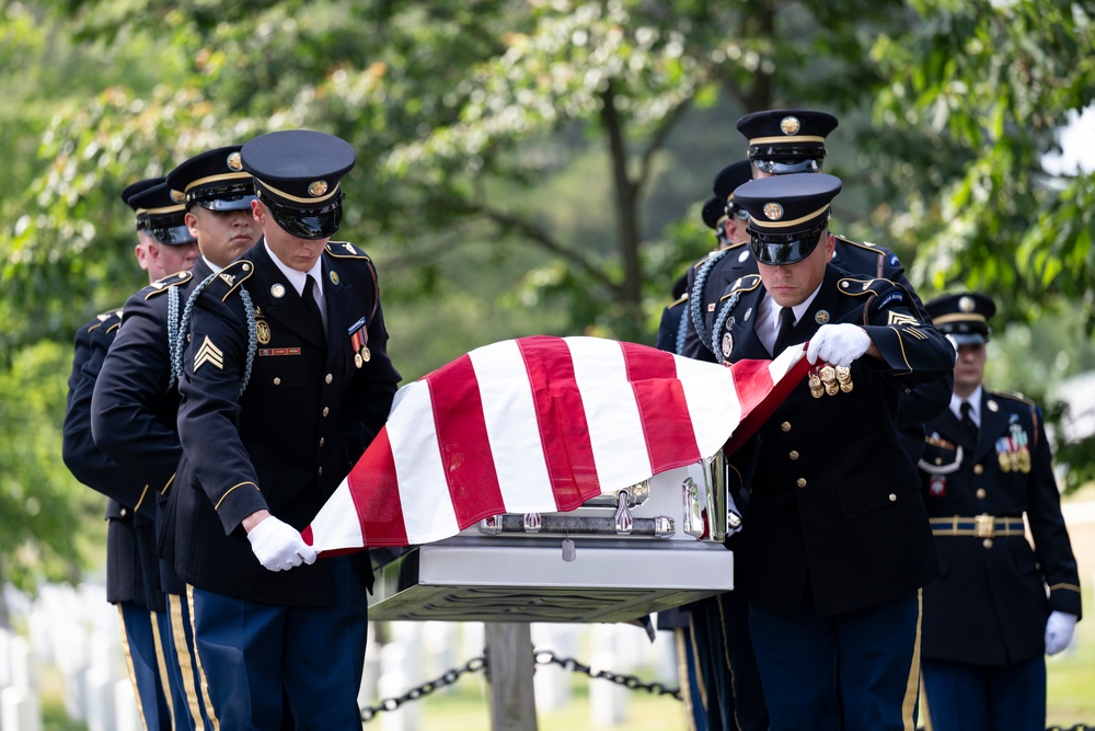 Military Funeral Honors with Funeral Escort are Conducted for U.S. Army Staff Sgt. Casimer Lobacz in Section 33