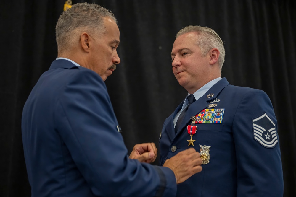 130th Airlift Wing Guardsman Honored with Bronze Star Medal