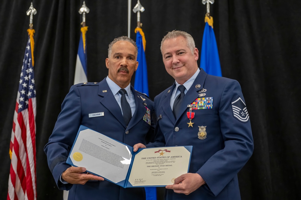 130th Airlift Wing Guardsman Honored with Bronze Star Medal