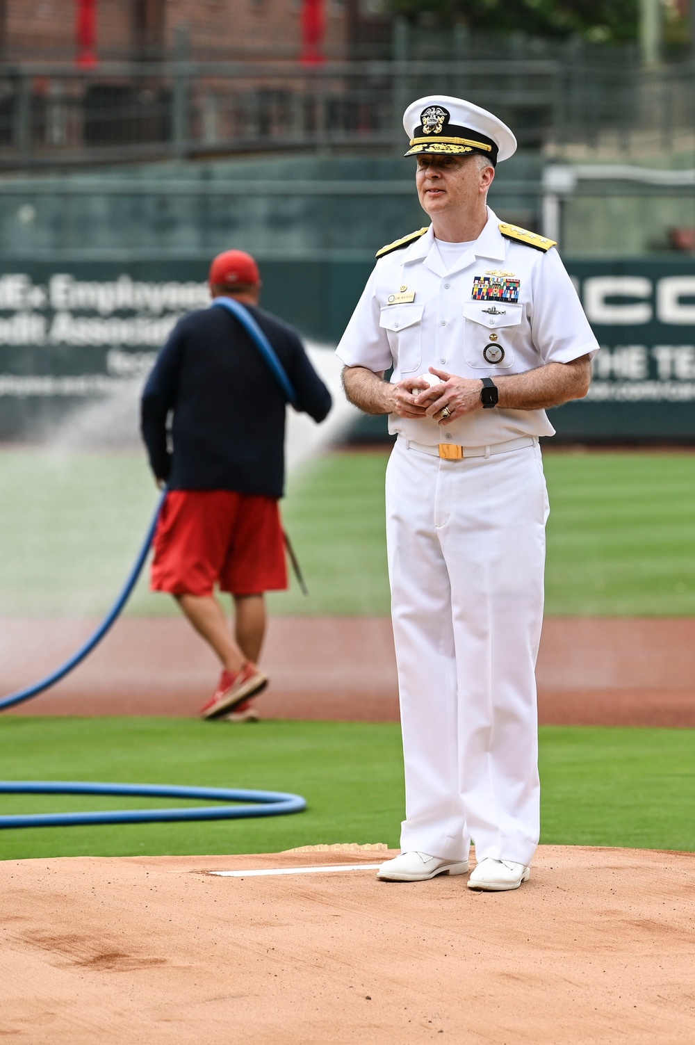 Navy Recruiting Command Throws First Pitch at Red Birds Game