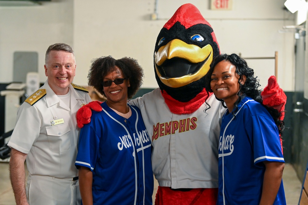 Navy Recruiting Command Throws First Pitch at Red Birds Game