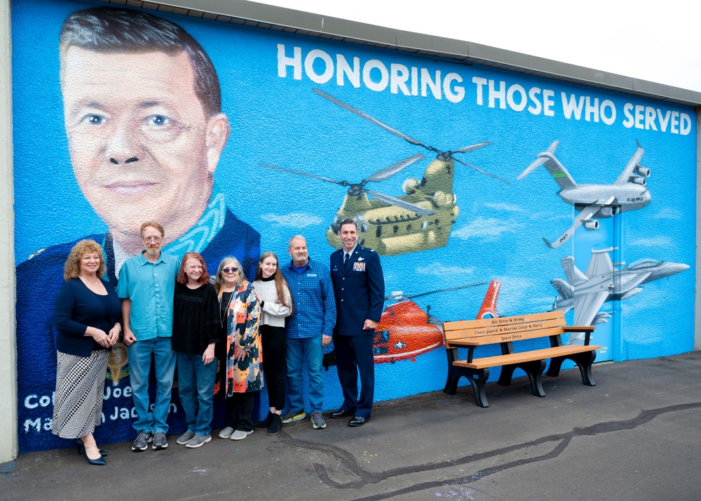 A tribute to service: Auburn Municipal Airport unveils Col. Joe Jackson mural, bench