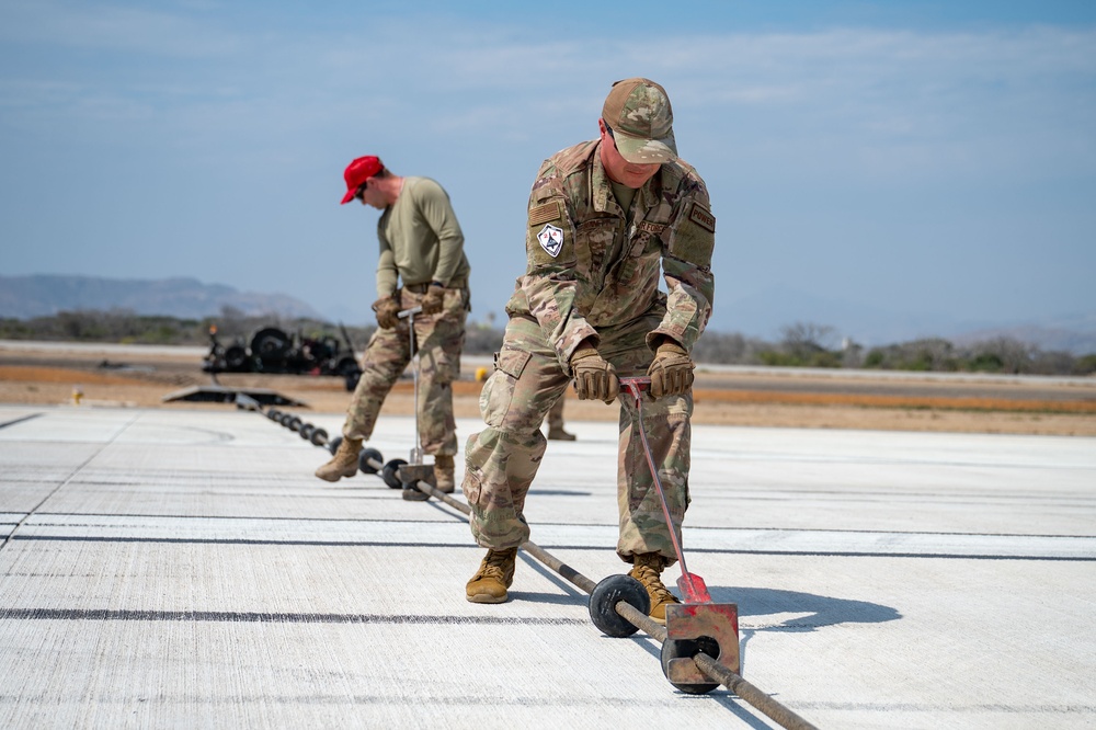 819th RED HORSE Squadron, 635th Materiel Maintenance Squadron civil engineers install crucial MAAS at Festival Aereo Chiclayo 2024