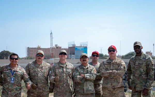 819th RED HORSE Squadron, 635th Materiel Maintenance Squadron civil engineers install crucial MAAS at Festival Aereo Chiclayo 2024