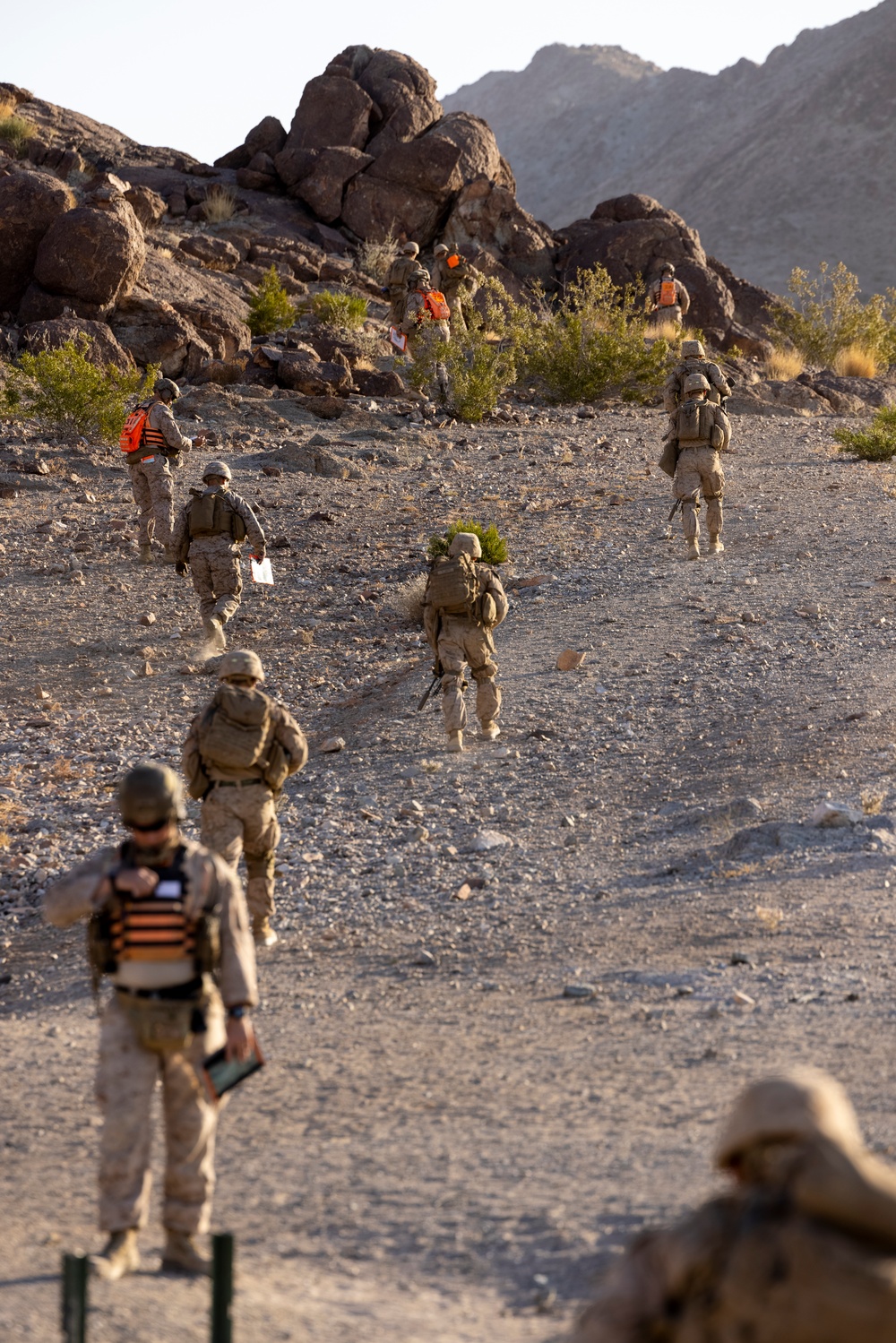 U.S. Marines with 2nd Battalion, 24th Marine Regiment, execute range 400