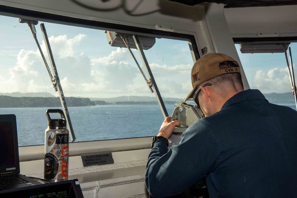 USS Ronald Reagan (CVN 76) arrives in Guam for scheduled port visit