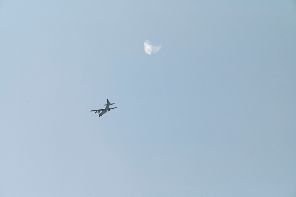 U.S. Special Operations personnel conduct live fire training with AC-130J gunship