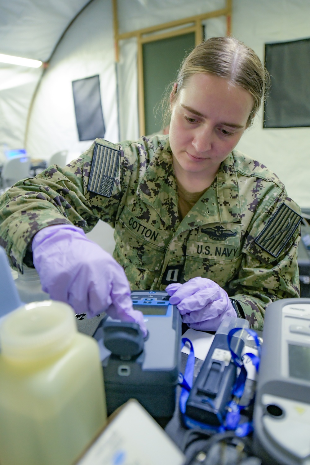 NMCB 11 teaches Latvian Engineers about Water Purification during BALTOPS 24