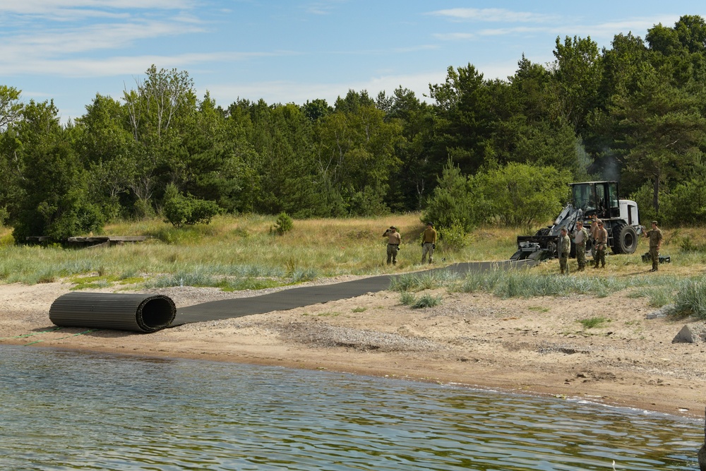 NMCB 11 Seabees deploy boat ramp in support of BALTOPS 24