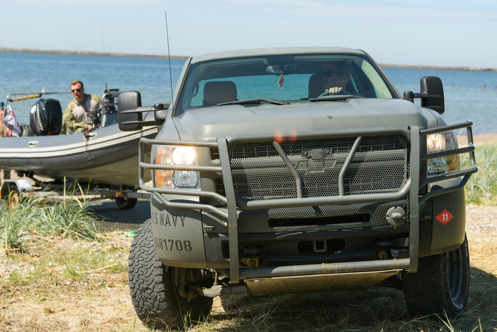 NMCB 11 Seabees deploy boat ramp in support of BALTOPS 24