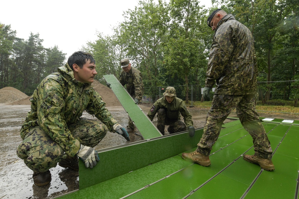 NMCB 11 Seabees and Latvian National Guard engineers collaborate for BALTOPS24