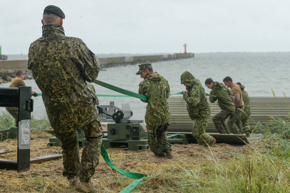 NMCB 11 Seabees and Latvian National Guard engineers collaborate for BALTOPS24