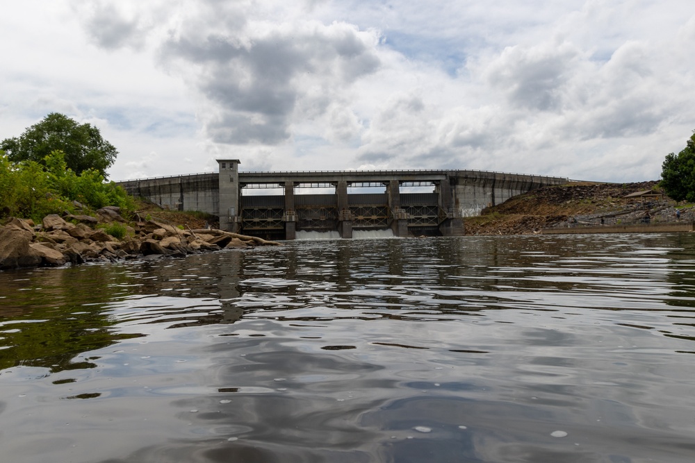 Reregulation Dam Providing Water Flow at Carters Lake