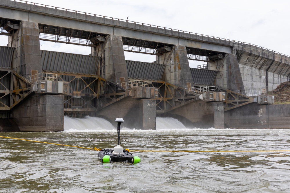 ADCP Deployed for Water Flow Analysis at Reregulation Dam