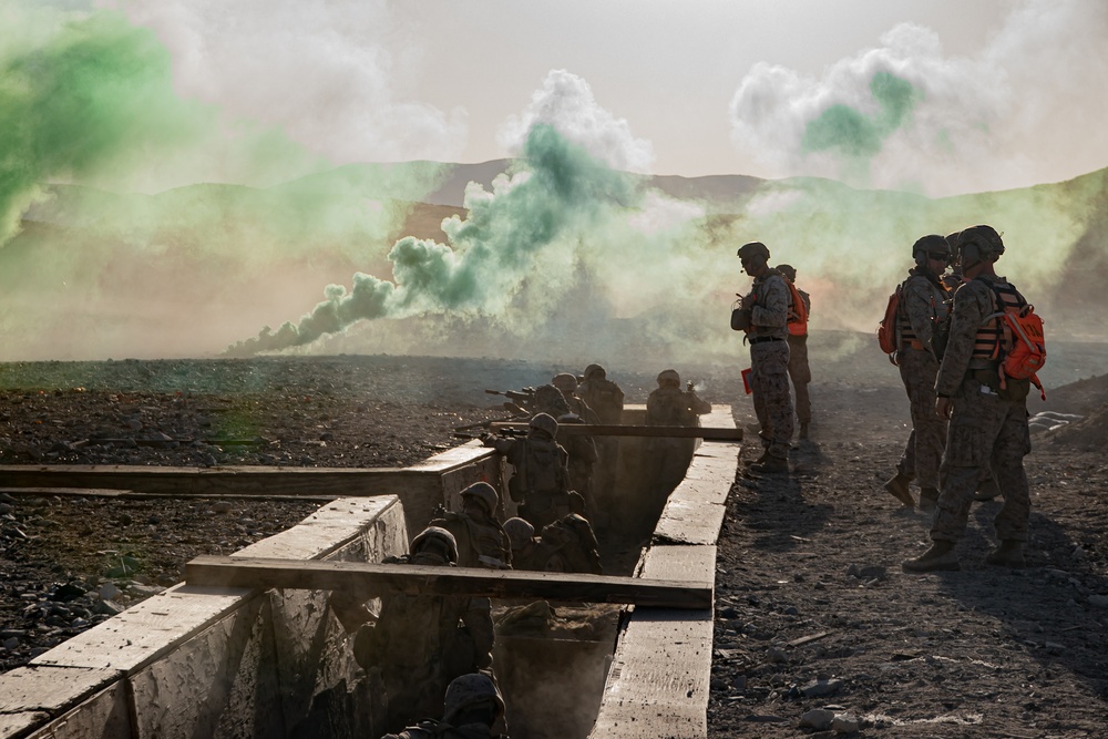 U.S. Marines with 3/25 execute range 410 alpha during ITX 4-24