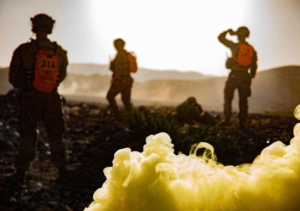 U.S. Marines with 3/25 execute range 410 alpha during ITX 4-24