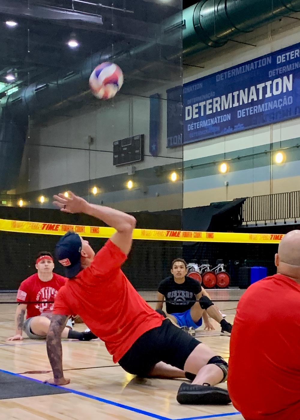 Team Marine Corps Seated Volleyball Practice