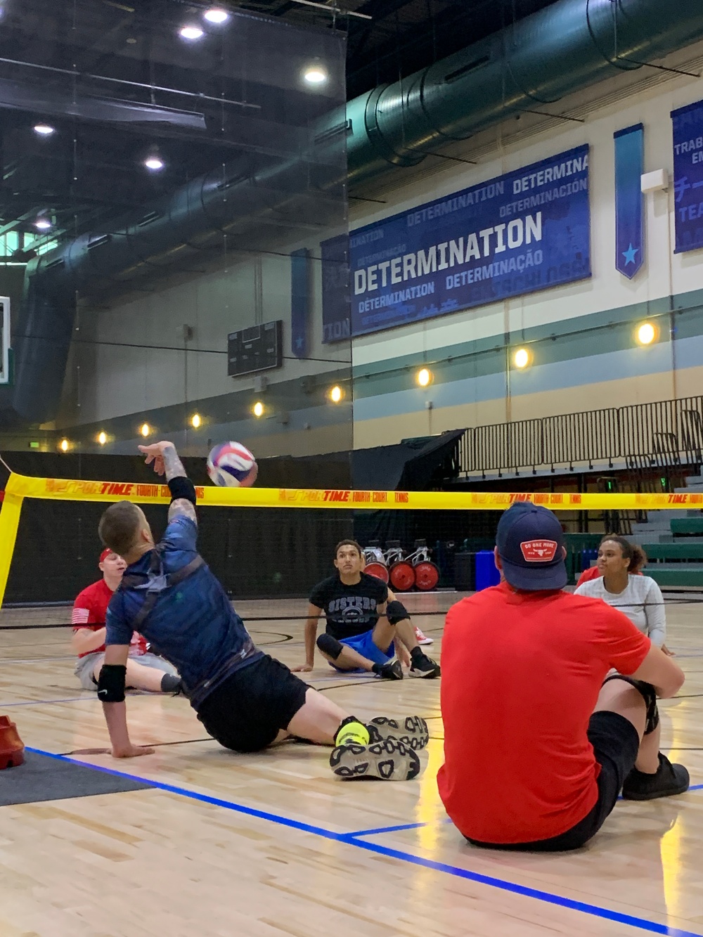 Team Marine Corps Seated Volleyball Practice