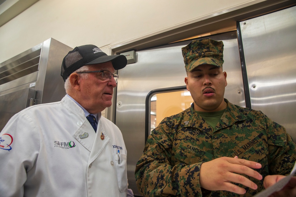 Marine Corps Air Station Iwakuni Flight Line Mess Hall is inspected for the Major General William Pendleton Thompson Hill Awards for Food Service Excellence.