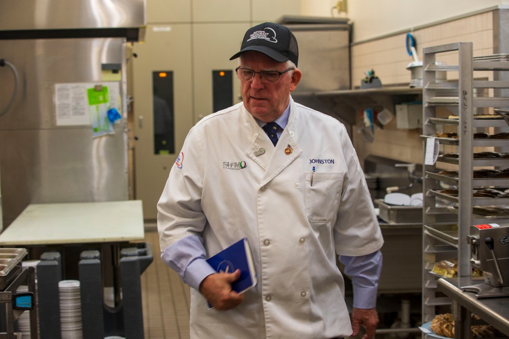 Marine Corps Air Station Iwakuni Flight Line Mess Hall is inspected for the Major General William Pendleton Thompson Hill Awards for Food Service Excellence.