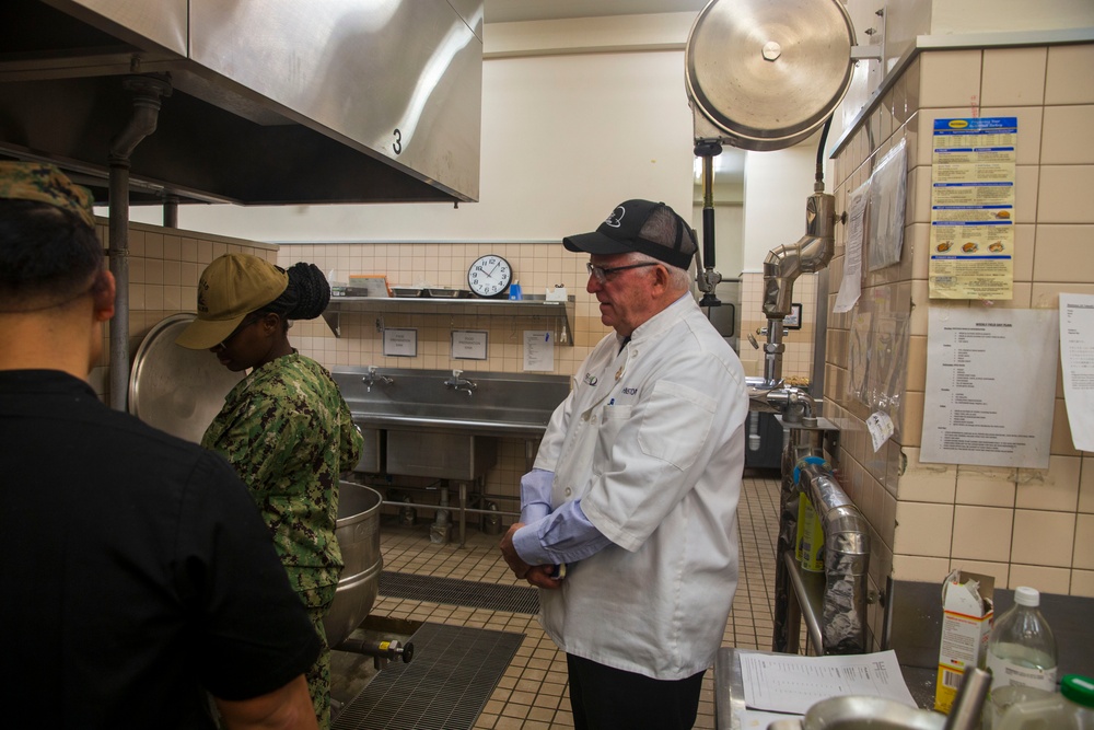 Marine Corps Air Station Iwakuni Flight Line Mess Hall is inspected for the Major General William Pendleton Thompson Hill Awards for Food Service Excellence.