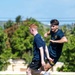 USS Ronald Reagan (CVN 76) Sailors play soccer in Guam